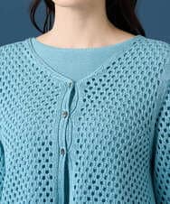 PYSGD22330 CHRISTIAN AUJARD(小さいサイズ)(メゾン ドゥ サンク) リネンライクニットカーディガン ホワイト