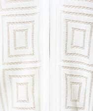 PYSGE10490 CHRISTIAN AUJARD(小さいサイズ)(メゾン ドゥ サンク) スクエアージャカード羽織り アイボリー