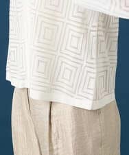 PYSGE10490 CHRISTIAN AUJARD(小さいサイズ)(メゾン ドゥ サンク) スクエアージャカード羽織り アイボリー