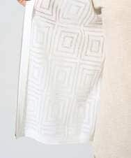 PYSGE10490 CHRISTIAN AUJARD(小さいサイズ)(メゾン ドゥ サンク) スクエアージャカード羽織り アイボリー