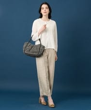 PYSGE10490 CHRISTIAN AUJARD(小さいサイズ)(メゾン ドゥ サンク) スクエアージャカード羽織り アイボリー