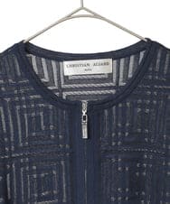 PYSGE10490 CHRISTIAN AUJARD(小さいサイズ)(メゾン ドゥ サンク) スクエアージャカード羽織り アイボリー