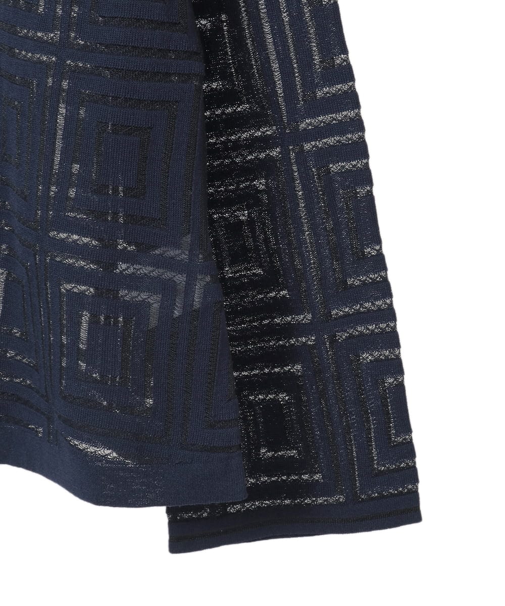 PYSGE10490 CHRISTIAN AUJARD(小さいサイズ)(メゾン ドゥ サンク) スクエアージャカード羽織り アイボリー