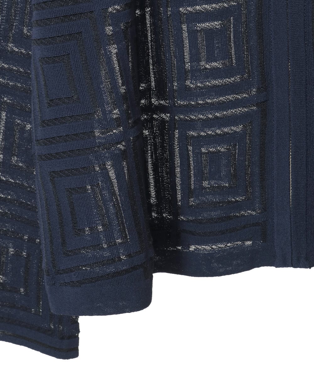 PYSGE10490 CHRISTIAN AUJARD(小さいサイズ)(メゾン ドゥ サンク) スクエアージャカード羽織り アイボリー