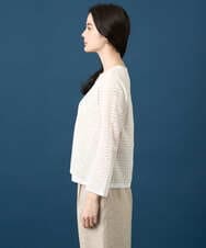 PYSGE10490 CHRISTIAN AUJARD(小さいサイズ)(メゾン ドゥ サンク) スクエアージャカード羽織り アイボリー