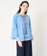 PYSHW11290 CHRISTIAN AUJARD(小さいサイズ)(メゾン ドゥ サンク) シアーニット羽織 ブルー