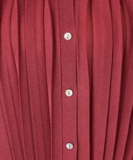 PYSJV25450 CHRISTIAN AUJARD(小さいサイズ)(メゾン ドゥ サンク) [ドライタッチ]プリーツデザインカーディガン ボルドー