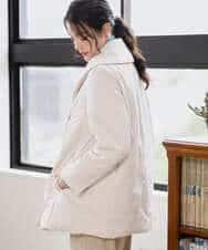 PYVAD43800 CHRISTIAN AUJARD(小さいサイズ)(メゾン ドゥ サンク) [暖か･軽い]ミドル丈ダウンコート アイボリー