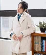 PYVAD43800 CHRISTIAN AUJARD(小さいサイズ)(メゾン ドゥ サンク) [暖か･軽い]ミドル丈ダウンコート アイボリー