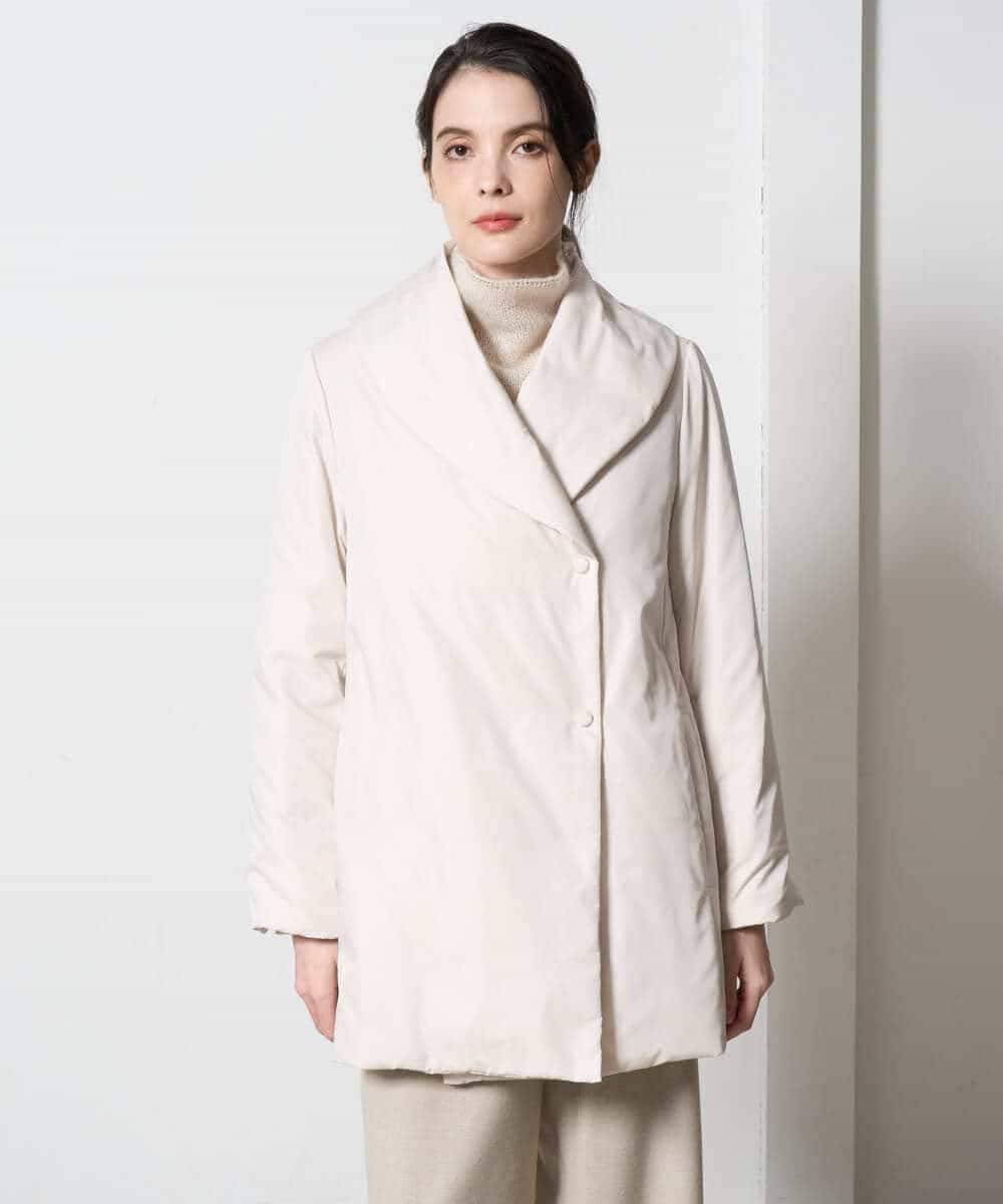 PYVAD43800 CHRISTIAN AUJARD(小さいサイズ)(メゾン ドゥ サンク) [暖か･軽い]ミドル丈ダウンコート アイボリー