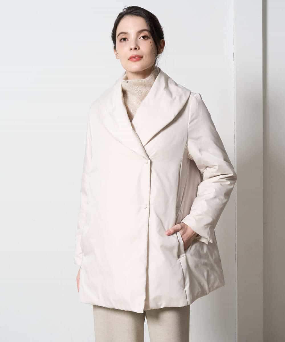 PYVAD43800 CHRISTIAN AUJARD(小さいサイズ)(メゾン ドゥ サンク) [暖か･軽い]ミドル丈ダウンコート アイボリー