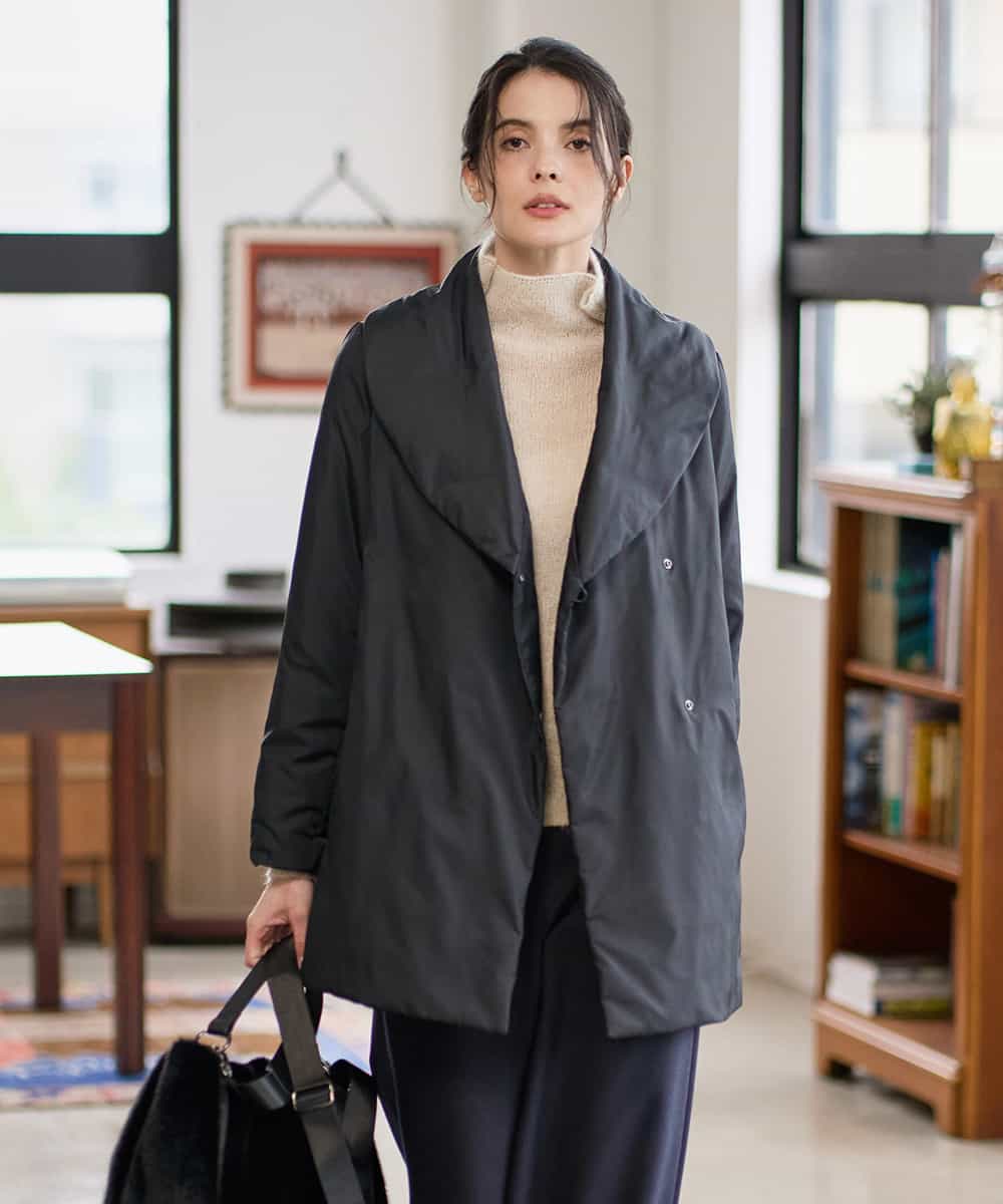 PYVAD43800 CHRISTIAN AUJARD(小さいサイズ)(メゾン ドゥ サンク) [暖か･軽い]ミドル丈ダウンコート アイボリー