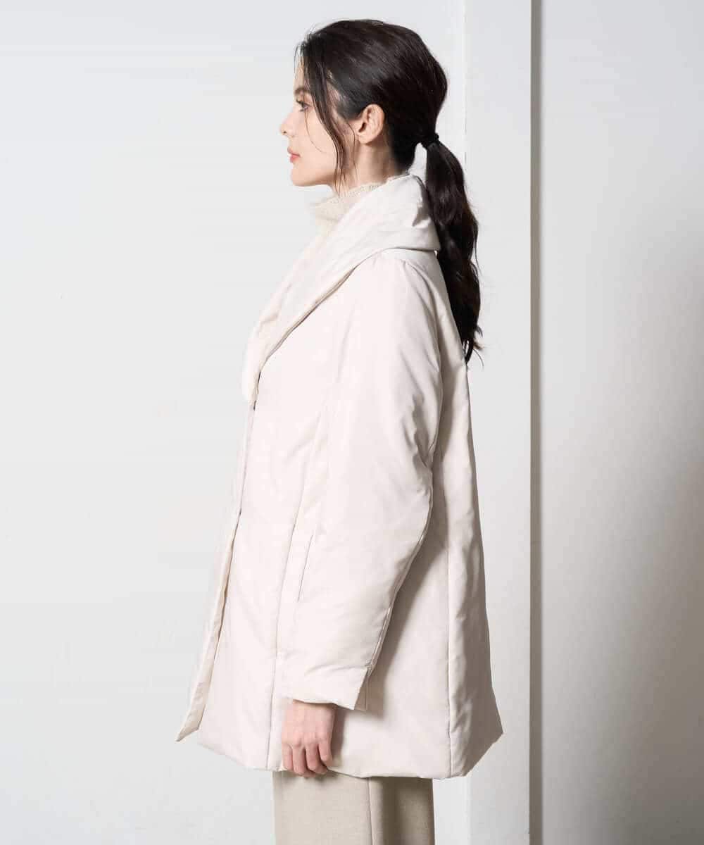 PYVAD43800 CHRISTIAN AUJARD(小さいサイズ)(メゾン ドゥ サンク) [暖か･軽い]ミドル丈ダウンコート アイボリー