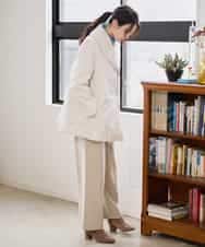 PYVAD43800 CHRISTIAN AUJARD(小さいサイズ)(メゾン ドゥ サンク) [暖か･軽い]ミドル丈ダウンコート アイボリー