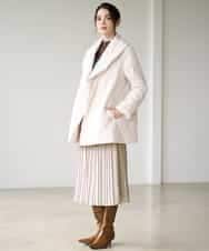 PYVAD43800 CHRISTIAN AUJARD(小さいサイズ)(メゾン ドゥ サンク) [暖か･軽い]ミドル丈ダウンコート アイボリー