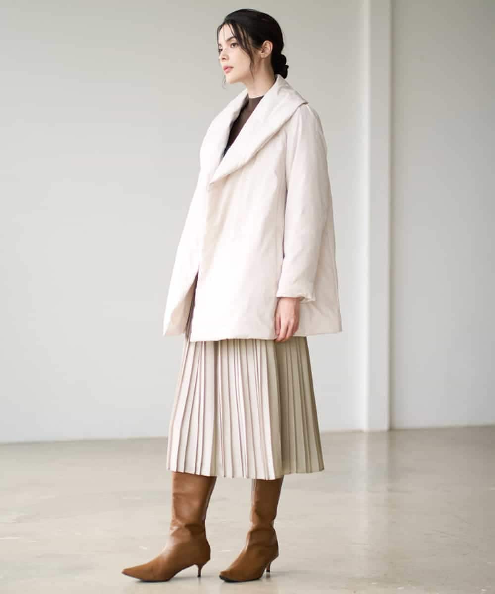 PYVAD43800 CHRISTIAN AUJARD(小さいサイズ)(メゾン ドゥ サンク) [暖か･軽い]ミドル丈ダウンコート アイボリー