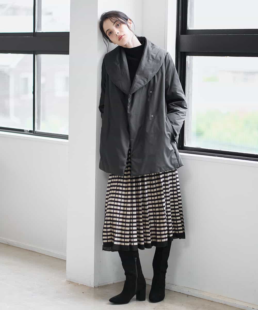 PYVAD43800 CHRISTIAN AUJARD(小さいサイズ)(メゾン ドゥ サンク) [暖か･軽い]ミドル丈ダウンコート アイボリー