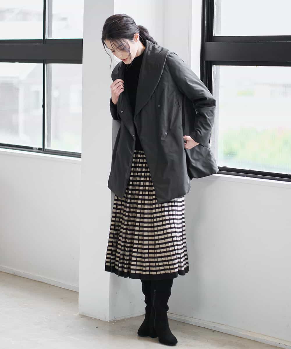 PYVAD43800 CHRISTIAN AUJARD(小さいサイズ)(メゾン ドゥ サンク) [暖か･軽い]ミドル丈ダウンコート アイボリー