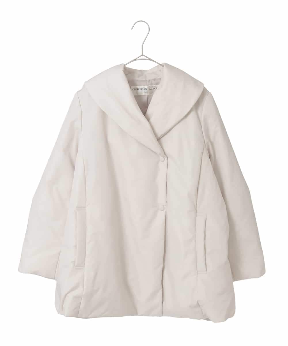 PYVAD43800 CHRISTIAN AUJARD(小さいサイズ)(メゾン ドゥ サンク) [暖か･軽い]ミドル丈ダウンコート アイボリー