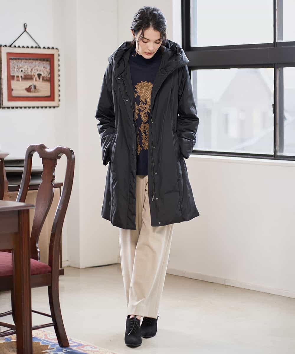 PYVAD44900 CHRISTIAN AUJARD(小さいサイズ)(メゾン ドゥ サンク) [暖か･軽い]フーディーダウンコート ブラック