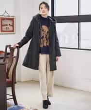 PYVAD44900 CHRISTIAN AUJARD(小さいサイズ)(メゾン ドゥ サンク) [暖か･軽い]フーディーダウンコート ブラック