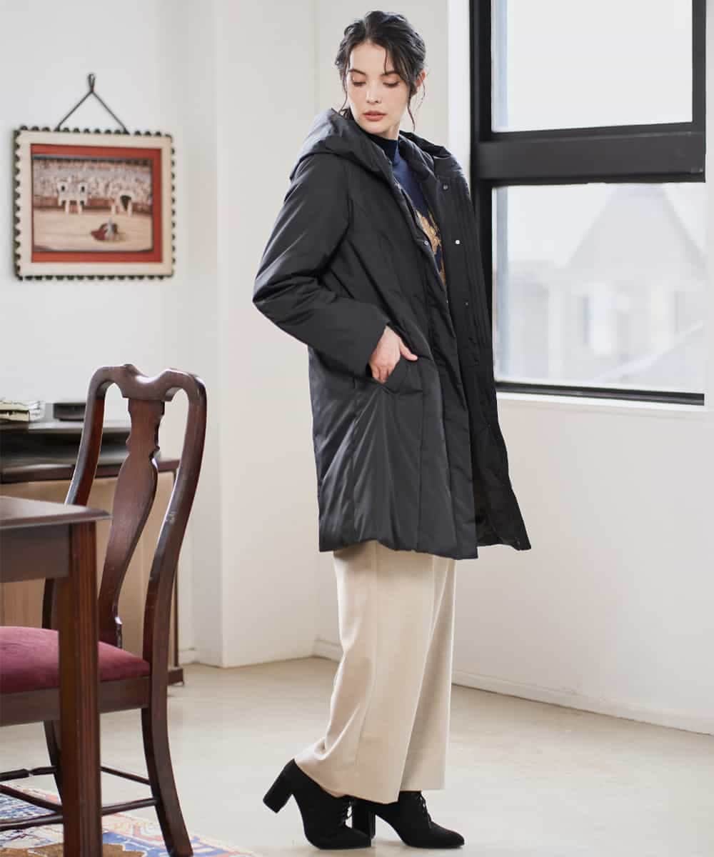 PYVAD44900 CHRISTIAN AUJARD(小さいサイズ)(メゾン ドゥ サンク) [暖か･軽い]フーディーダウンコート ブラック