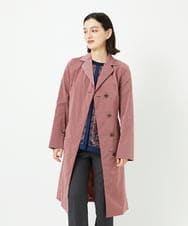 PYVAF10690 CHRISTIAN AUJARD(小さいサイズ)(メゾン ドゥ サンク) シャンブレーロングコート ピンク