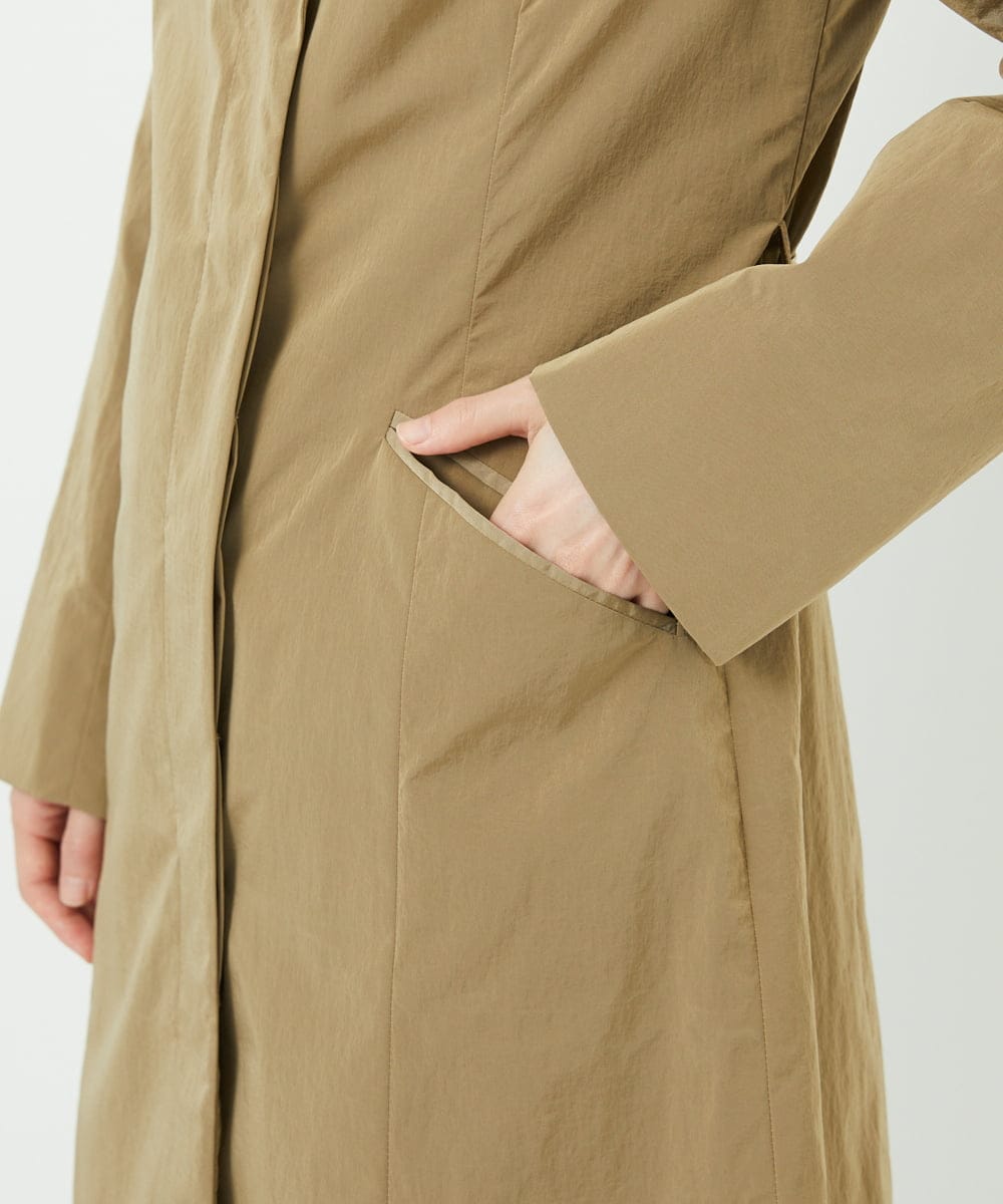 PYVAF10690 CHRISTIAN AUJARD(小さいサイズ)(メゾン ドゥ サンク) シャンブレーロングコート ベージュ