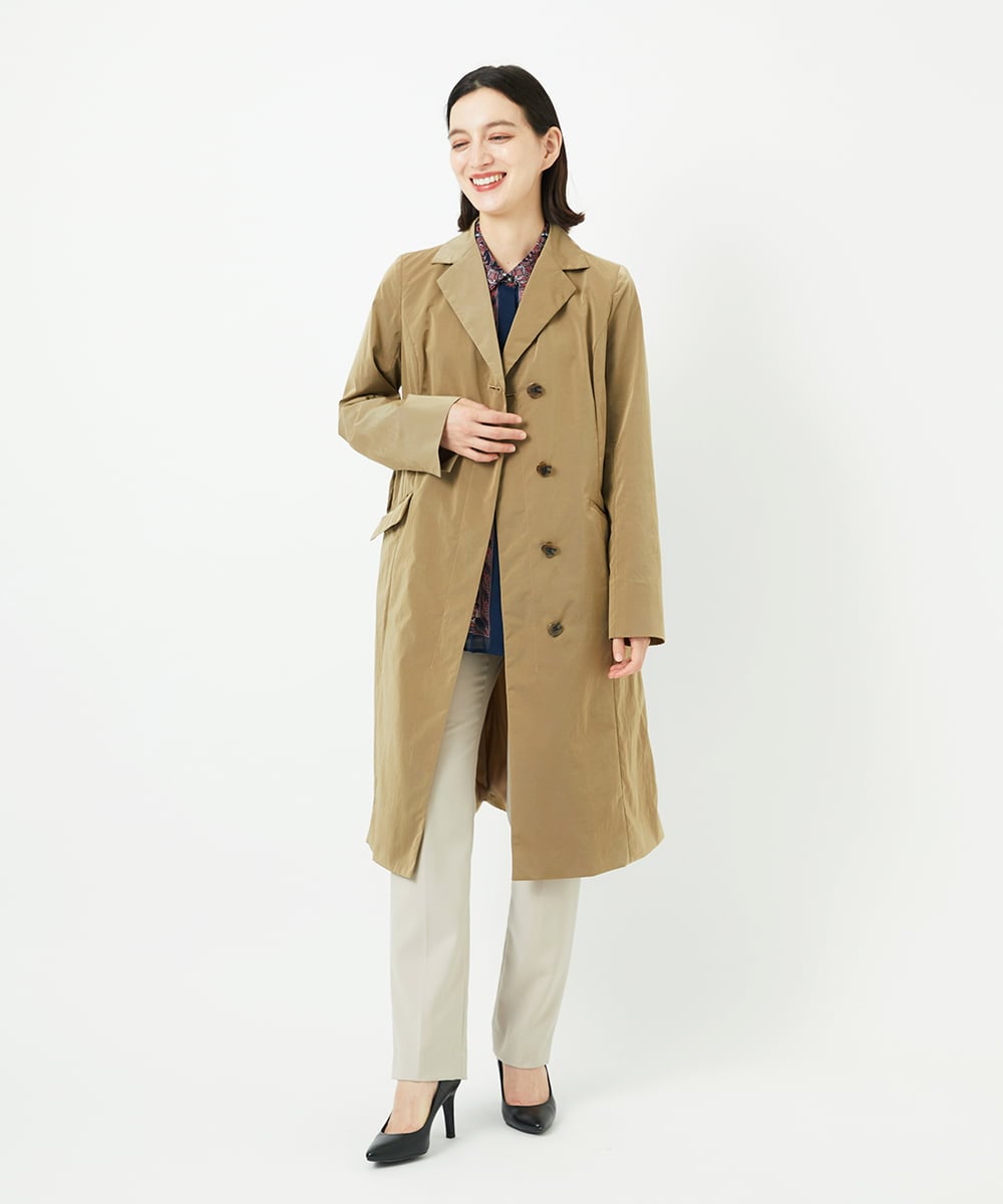 PYVAF10690 CHRISTIAN AUJARD(小さいサイズ)(メゾン ドゥ サンク) シャンブレーロングコート ベージュ