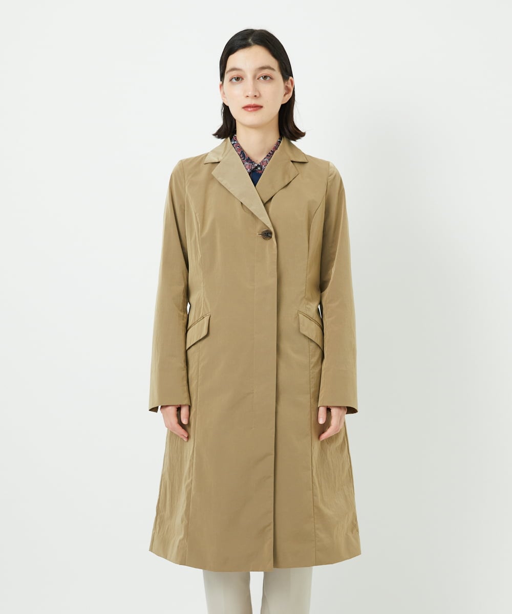 PYVAF10690 CHRISTIAN AUJARD(小さいサイズ)(メゾン ドゥ サンク) シャンブレーロングコート ベージュ