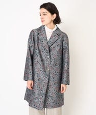 PYVEA20900 CHRISTIAN AUJARD(小さいサイズ)(メゾン ドゥ サンク) オリジナルフラワージャガードコート グレー系