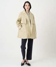 PYVEE04790 CHRISTIAN AUJARD(小さいサイズ)(メゾン ドゥ サンク) [ライナー付]デザインハーフコート ベージュ