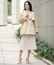 PYVEE04790 CHRISTIAN AUJARD(小さいサイズ)(メゾン ドゥ サンク) [ライナー付]デザインハーフコート ベージュ