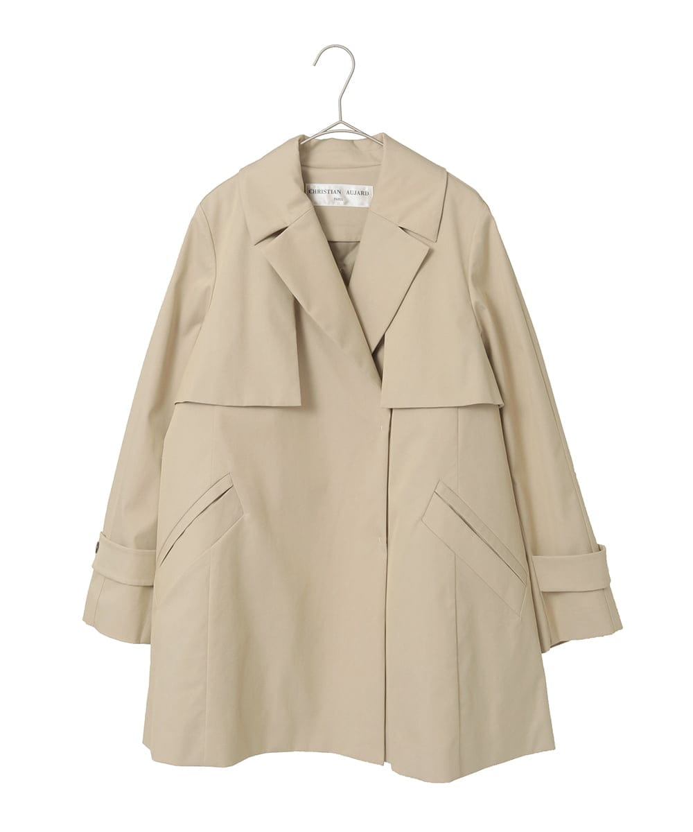 PYVEE04790 CHRISTIAN AUJARD(小さいサイズ)(メゾン ドゥ サンク) [ライナー付]デザインハーフコート ベージュ