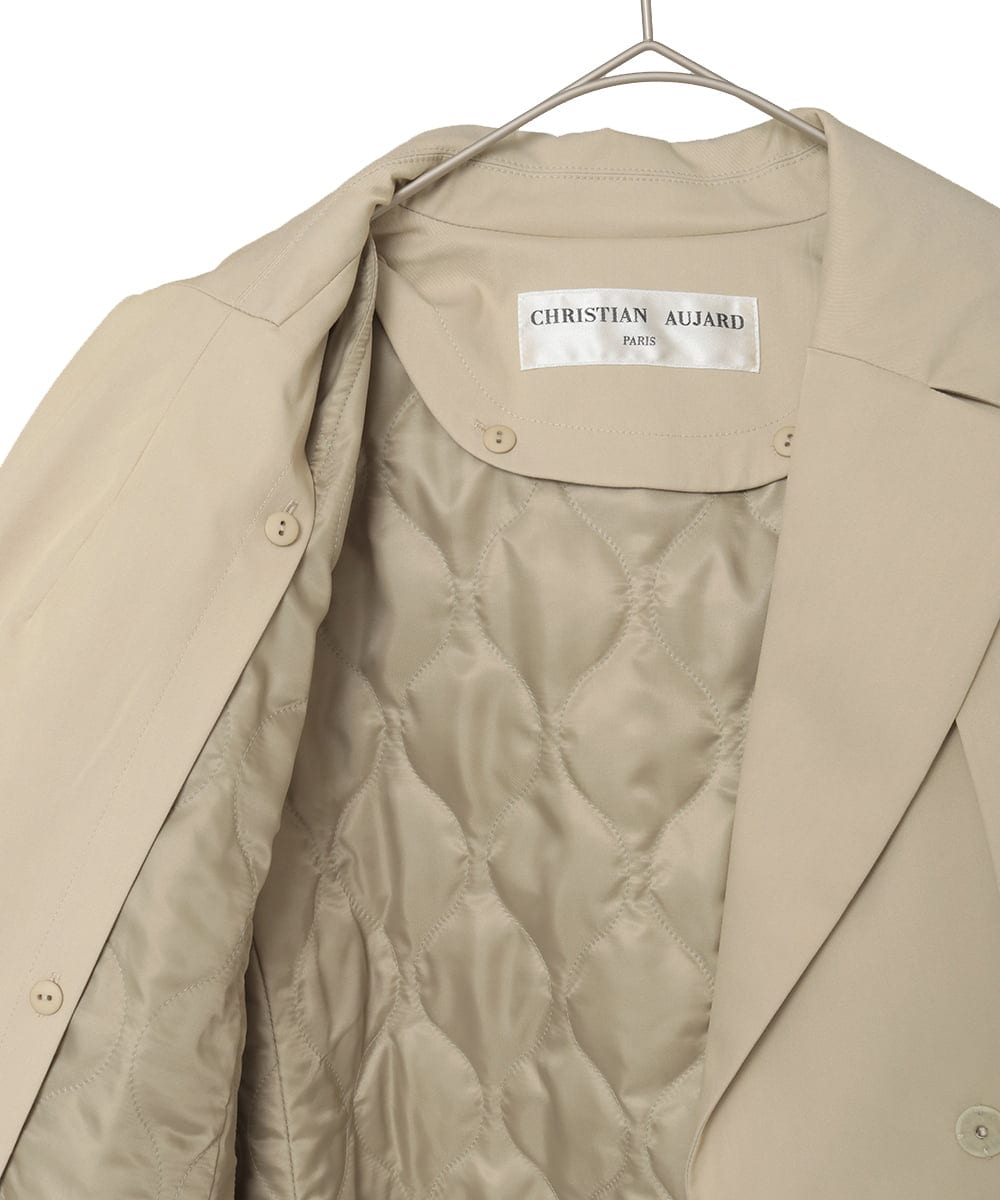 PYVEE04790 CHRISTIAN AUJARD(小さいサイズ)(メゾン ドゥ サンク) [ライナー付]デザインハーフコート ベージュ