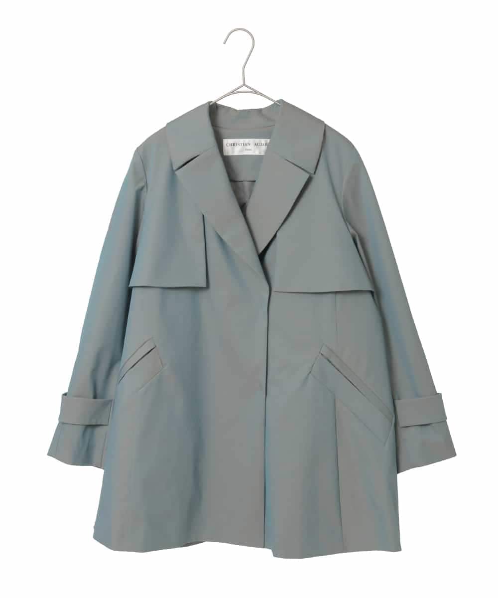 PYVEE04790 CHRISTIAN AUJARD(小さいサイズ)(メゾン ドゥ サンク) [ライナー付]デザインハーフコート グリーン