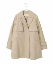 PYVEE04790 CHRISTIAN AUJARD(小さいサイズ)(メゾン ドゥ サンク) [ライナー付]デザインハーフコート ベージュ