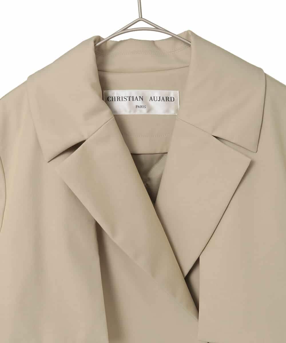 PYVEE04790 CHRISTIAN AUJARD(小さいサイズ)(メゾン ドゥ サンク) [ライナー付]デザインハーフコート ベージュ