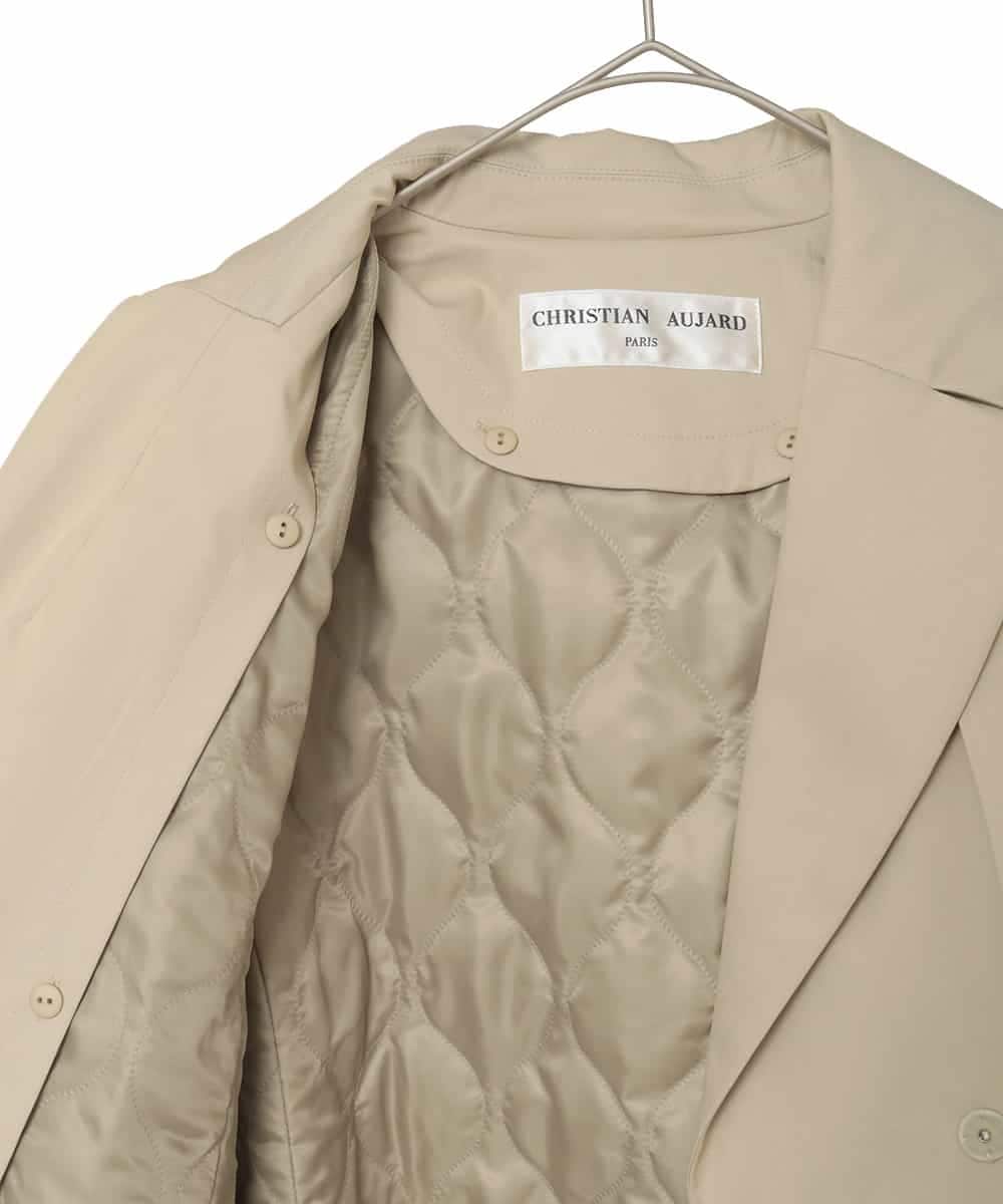 PYVEE04790 CHRISTIAN AUJARD(小さいサイズ)(メゾン ドゥ サンク) [ライナー付]デザインハーフコート ベージュ
