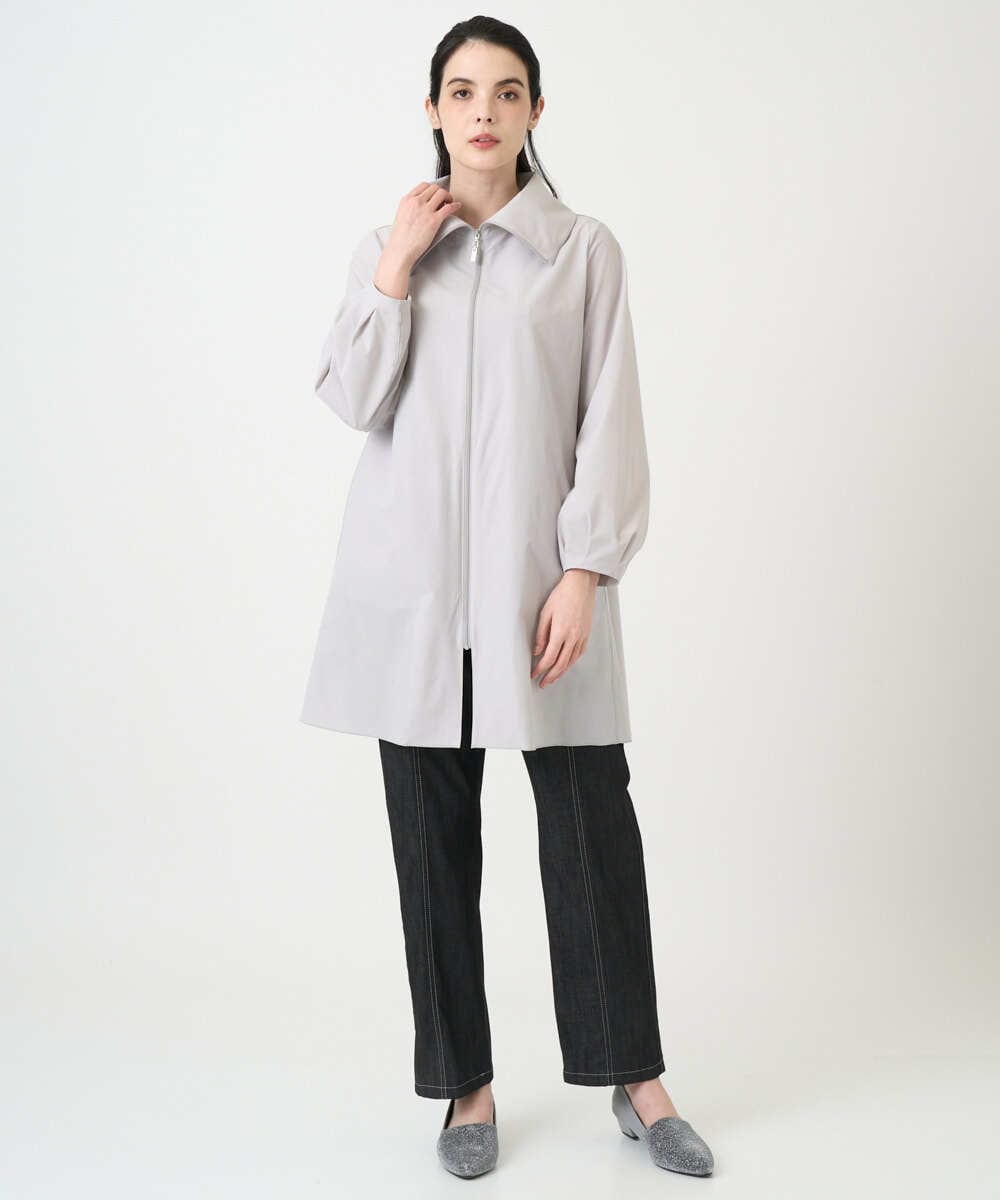 PYVEE16490 CHRISTIAN AUJARD(小さいサイズ)(メゾン ドゥ サンク) [軽い]タフタジップアップコート ダークグレー