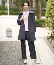 PYVEE16490 CHRISTIAN AUJARD(小さいサイズ)(メゾン ドゥ サンク) [軽い]タフタジップアップコート ダークグレー