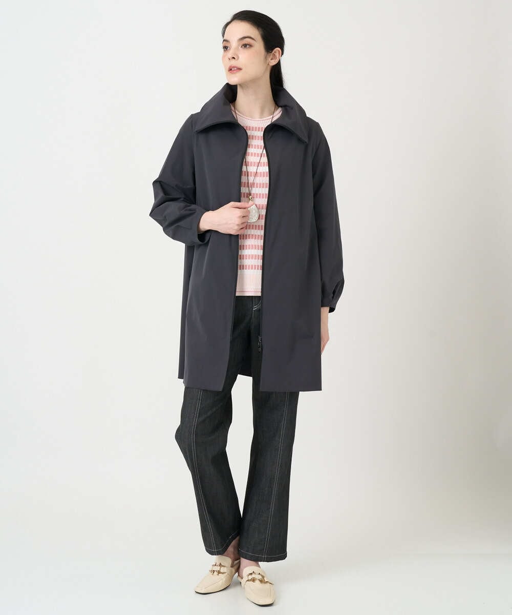 PYVEE16490 CHRISTIAN AUJARD(小さいサイズ)(メゾン ドゥ サンク) [軽い]タフタジップアップコート ダークグレー