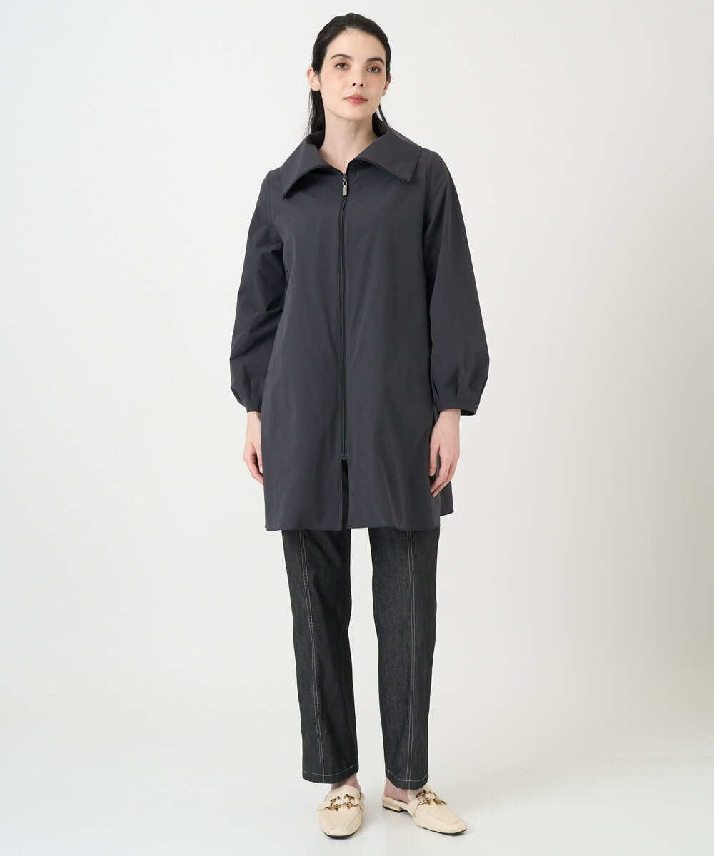 PYVEE16490 CHRISTIAN AUJARD(小さいサイズ)(メゾン ドゥ サンク) [軽い]タフタジップアップコート ダークグレー