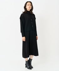 PZAAW39390 GEORGES RECH(ジョルジュ・レッシュ)  [2点セット]ファインウールレイヤードワンピース グレー