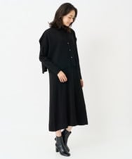 PZAAW39390 GEORGES RECH(ジョルジュ・レッシュ)  [2点セット]ファインウールレイヤードワンピース グレー