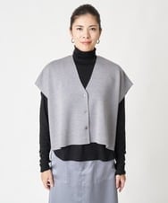 PZAAW39390 GEORGES RECH(ジョルジュ・レッシュ)  [2点セット]ファインウールレイヤードワンピース グレー