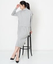 PZAEU05390 GEORGES RECH(ジョルジュ・レッシュ) [セットアップ対応]ニットベストレイヤードワンピース グレー
