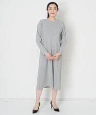 PZAEU05390 GEORGES RECH(ジョルジュ・レッシュ) [セットアップ対応]ニットベストレイヤードワンピース グレー