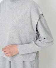 PZAEU05390 GEORGES RECH(ジョルジュ・レッシュ) [セットアップ対応]ニットベストレイヤードワンピース グレー