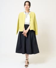 PZAGB45360 GEORGES RECH(ジョルジュ・レッシュ) タフタドッキング配色ボーダーニットワンピース ネイビー